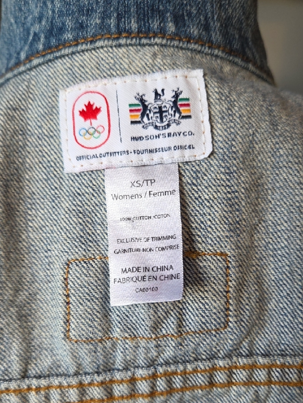 HBC Olympic Embroidered Patch Denim Jacket - Picture 6 of 6